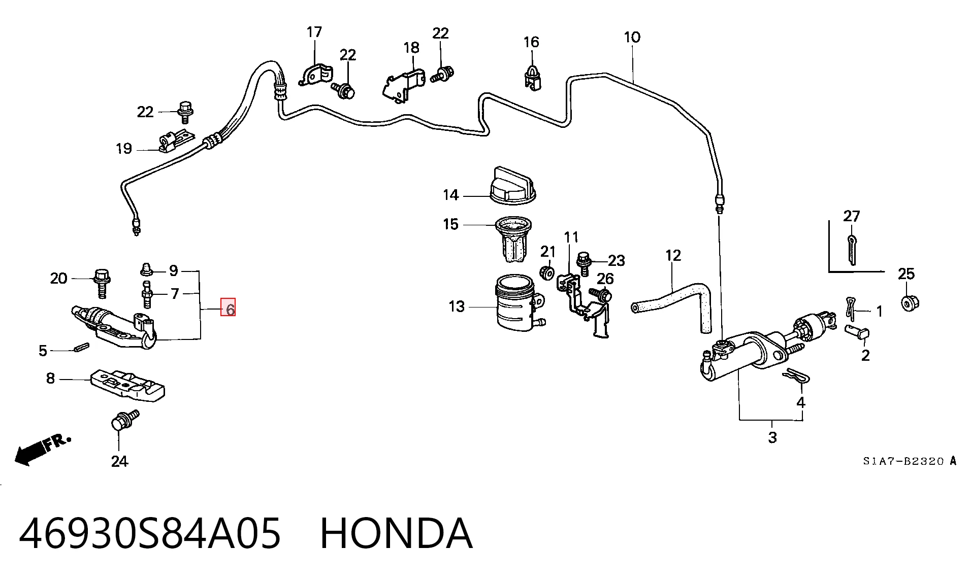 Bombin de embrague para Honda Accord CG