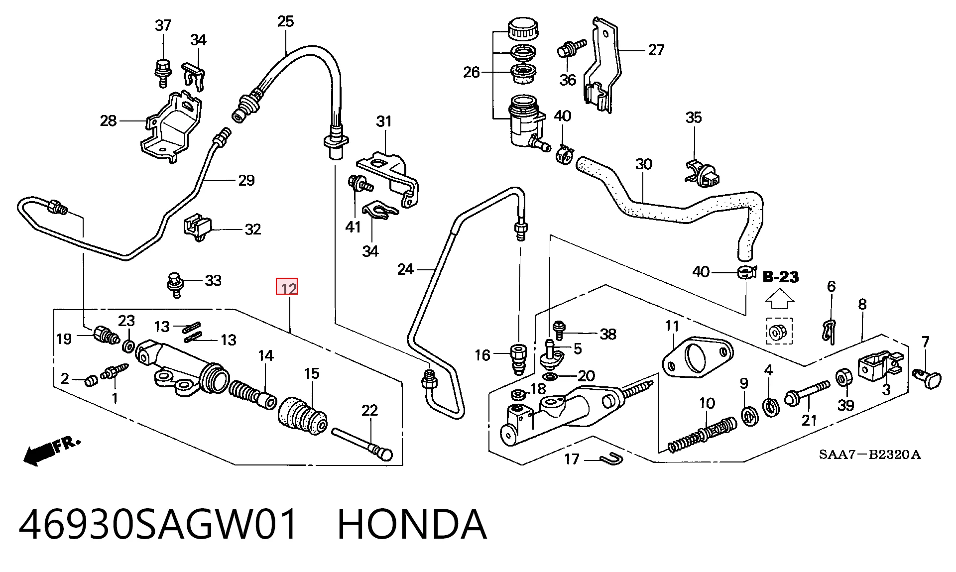 Cilindro receptor de embrague Honda Jazz  (2002-2008)