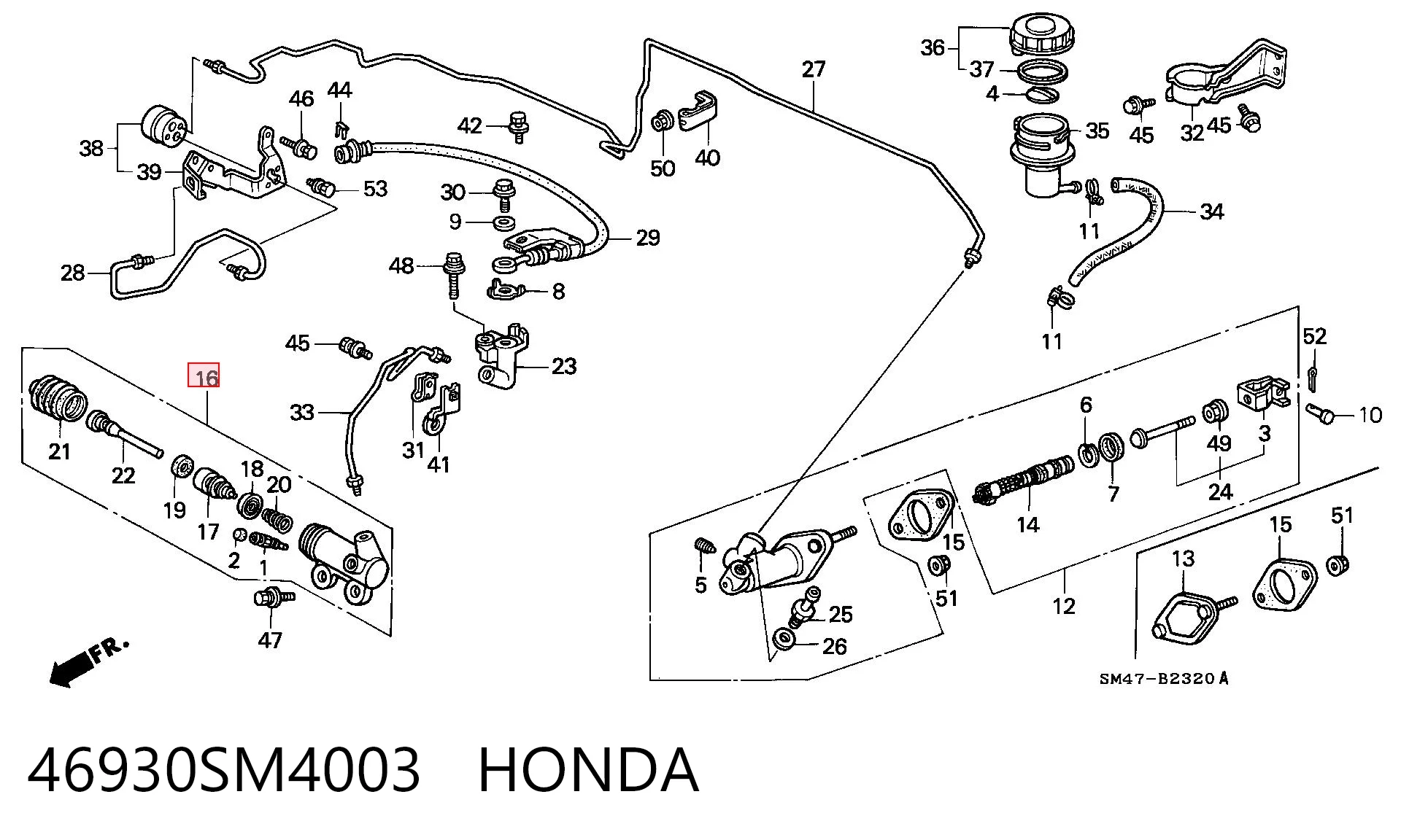 Bombin de embrague Honda Accord V (CC7)