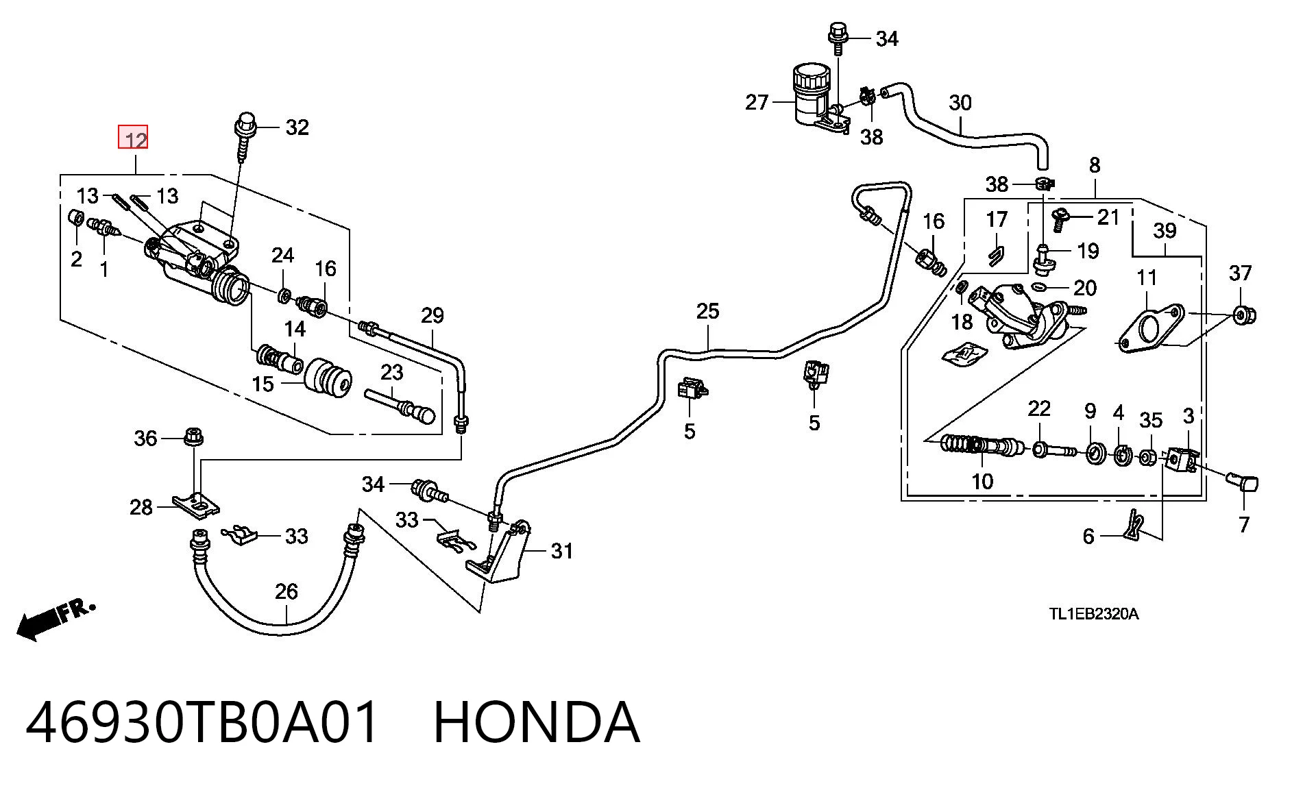 46930TB0A01 Honda