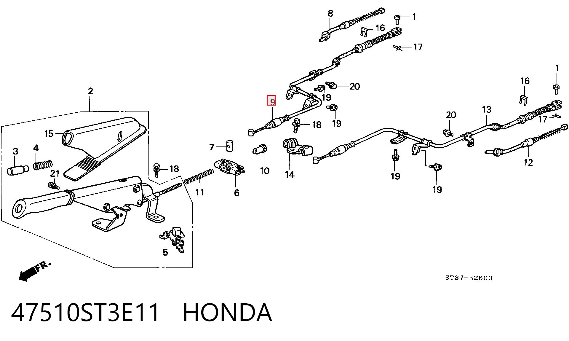  para Honda Civic VI (EJ9, EK3/4)