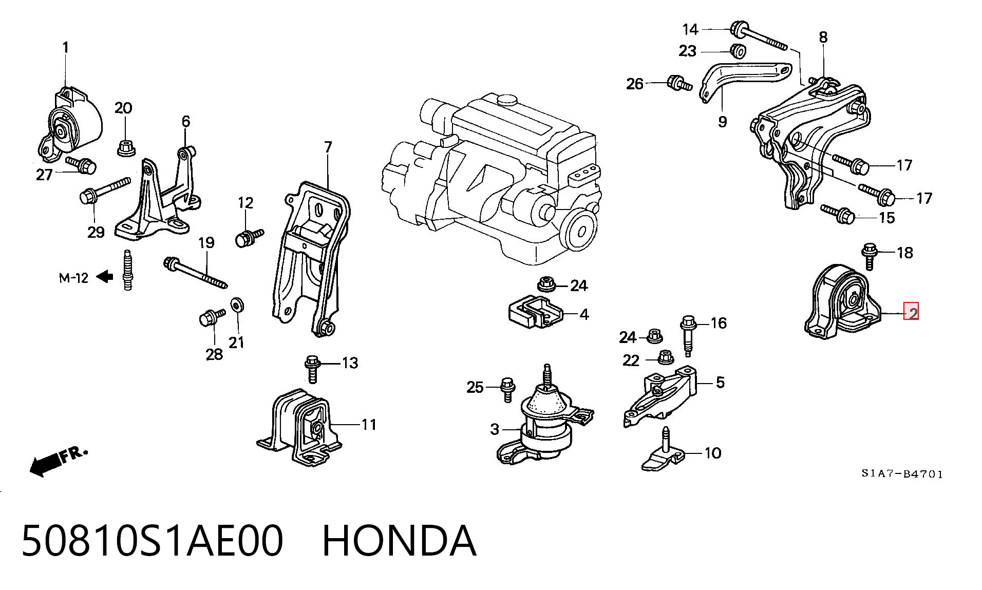 50810S1AE00 HONDA