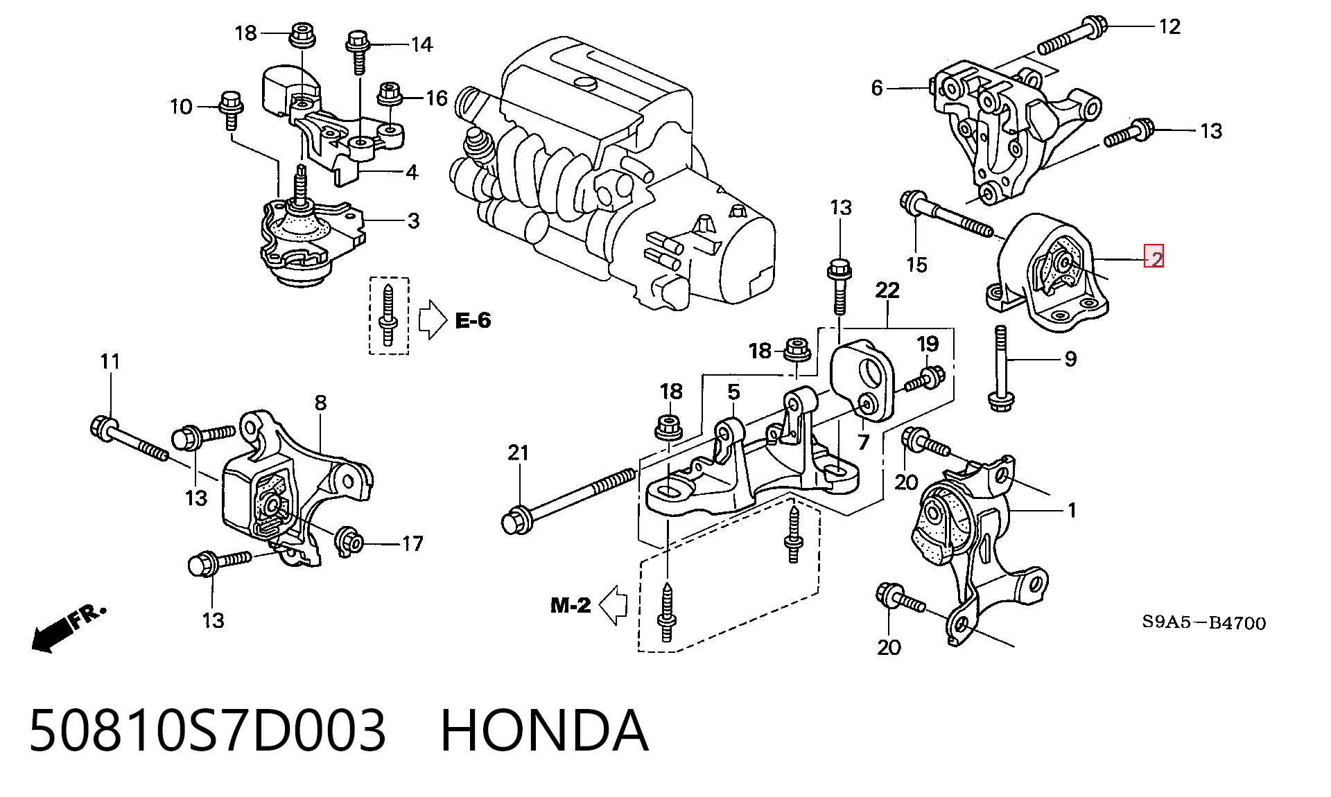 Comprar Soporte de motor trasero Honda CR-V II RD