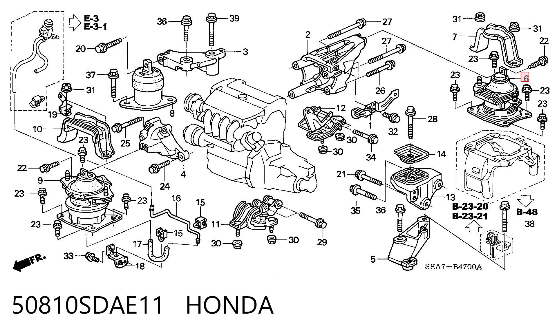 50810SDAE11 Honda