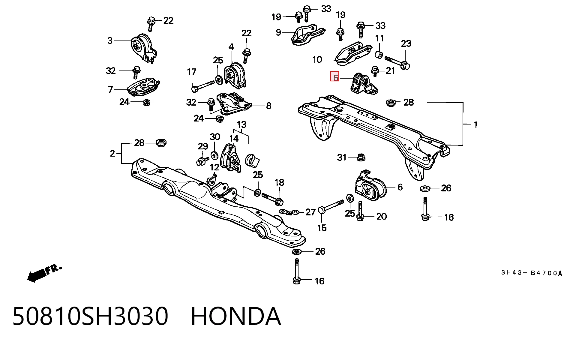 Soportes de motor trasero Honda Civic IV sedán (ED, EF) (1987 - 1993) precio, desde 23,82 EUR