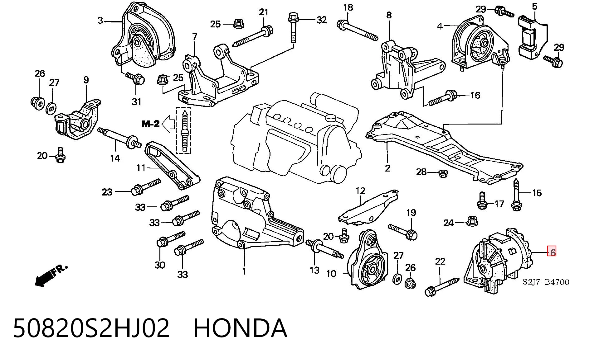 50820S2HJ02 Honda