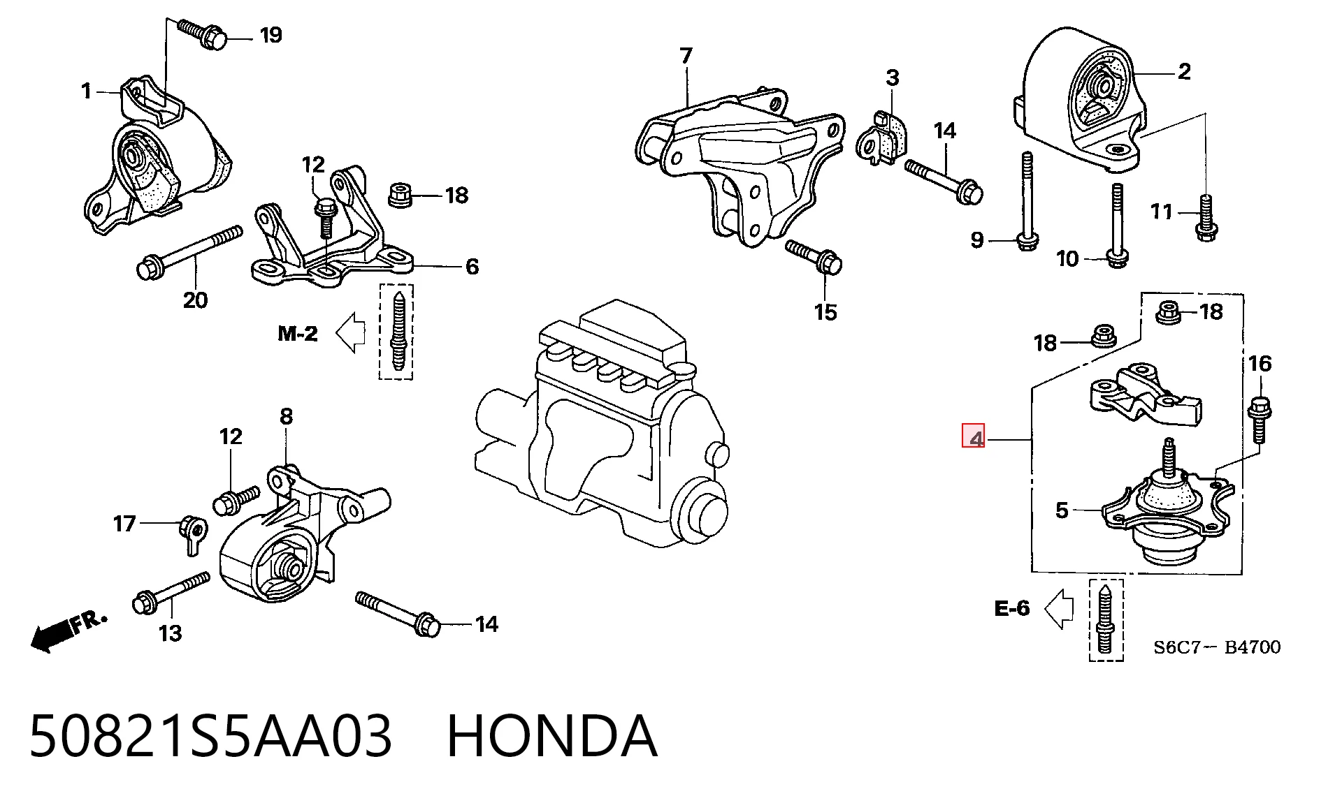 50821S5AA03 Honda