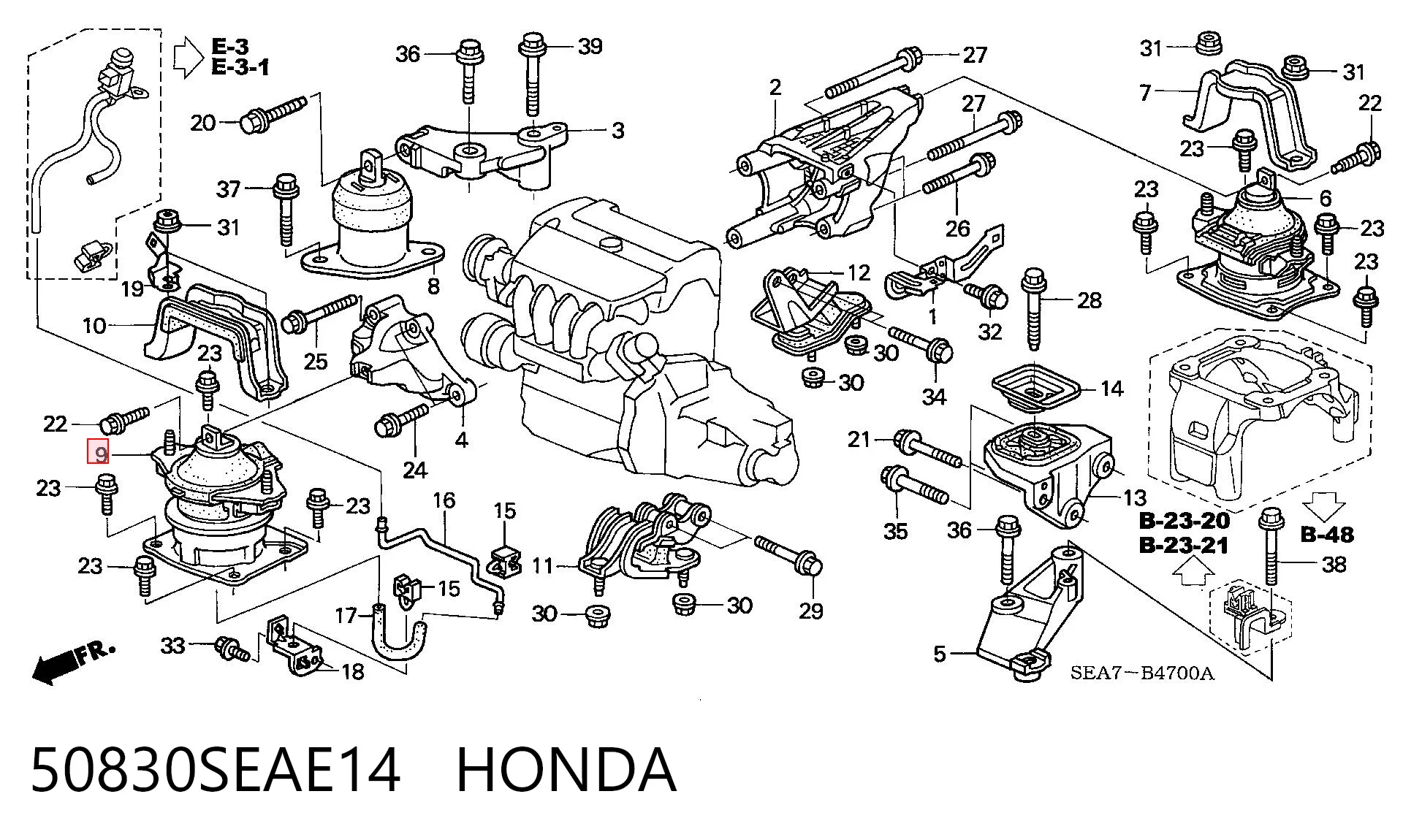 50830SEAE14 Honda