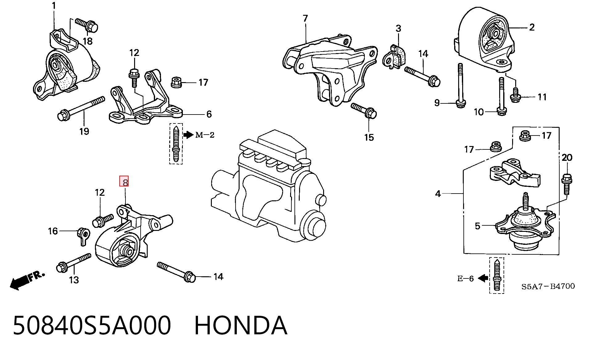50840S5A000 Honda