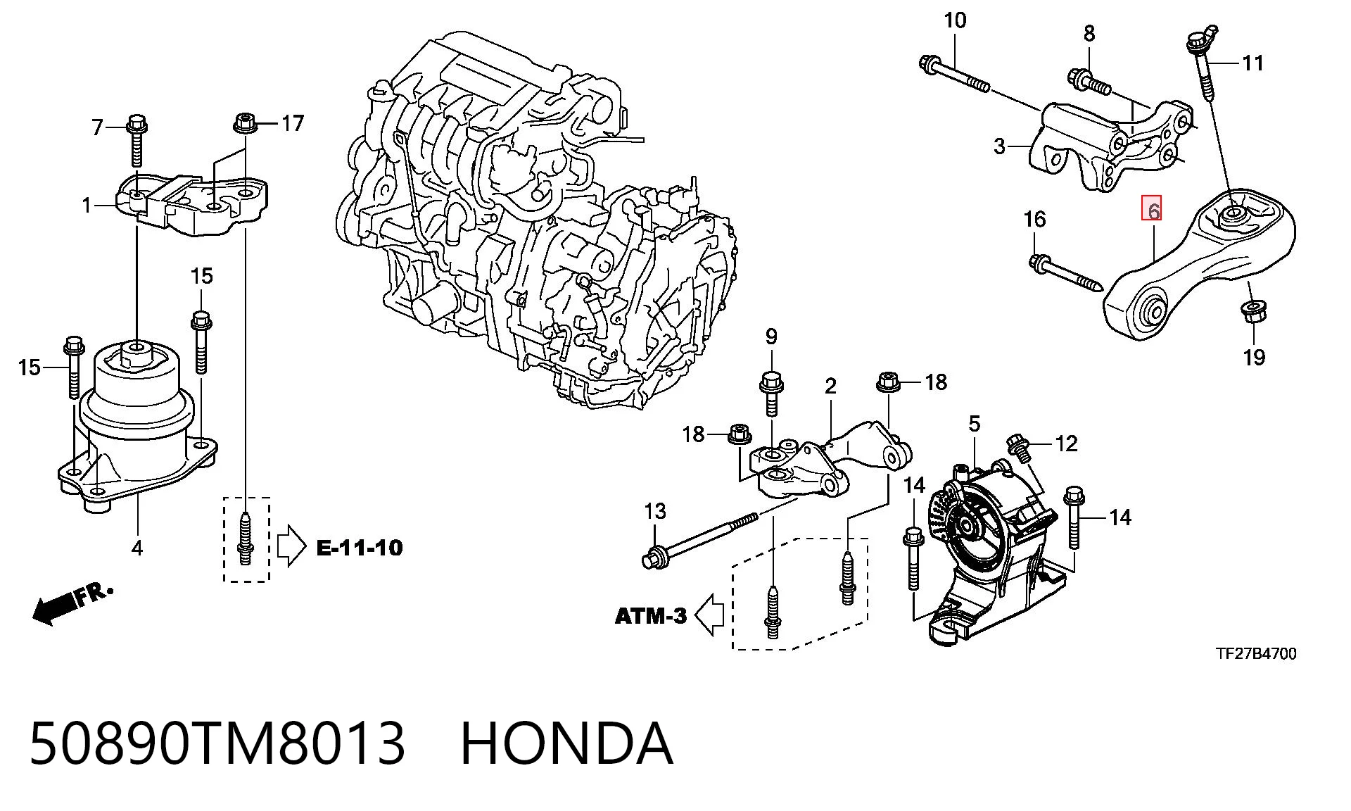 50890TM8013 Honda