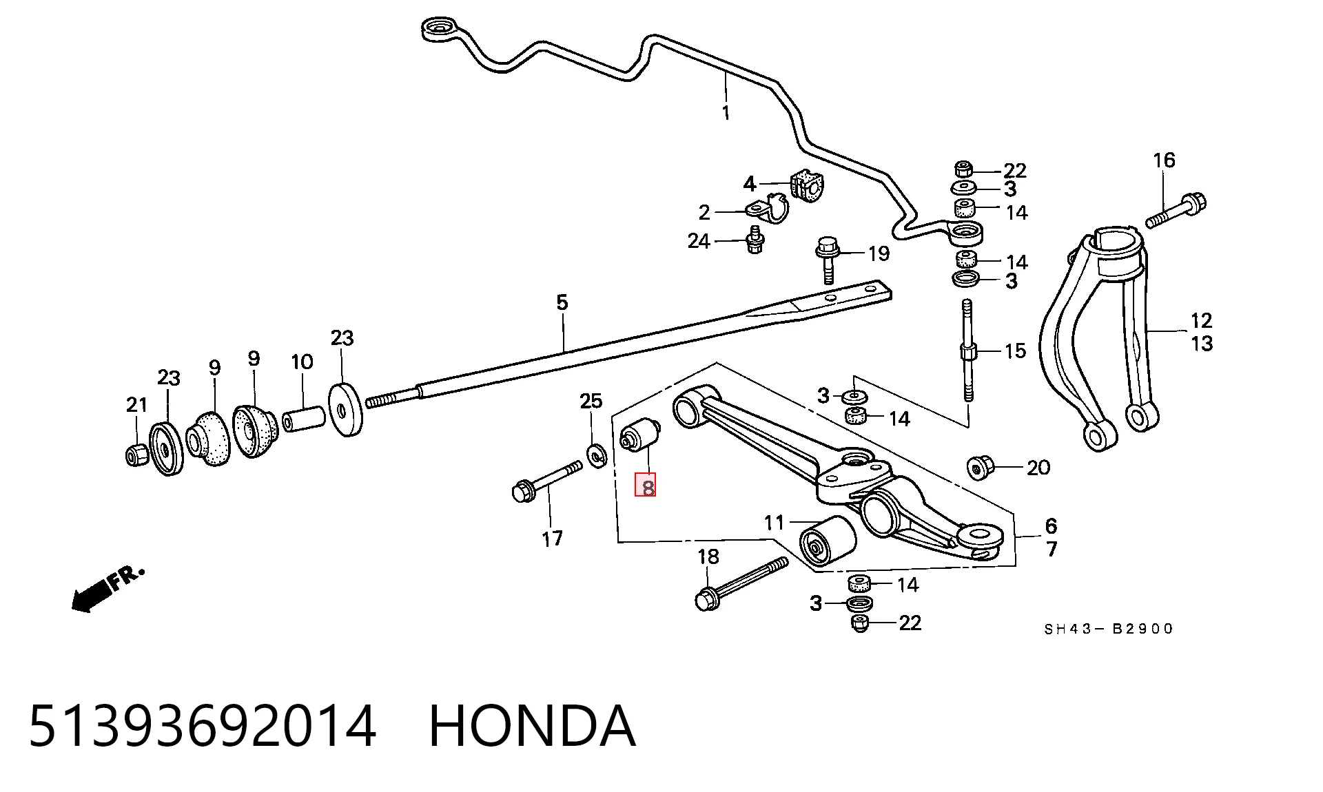 Comprar Buje delantero inferior del brazo de suspensión Honda Accord III CA4, CA5 a bajo precio