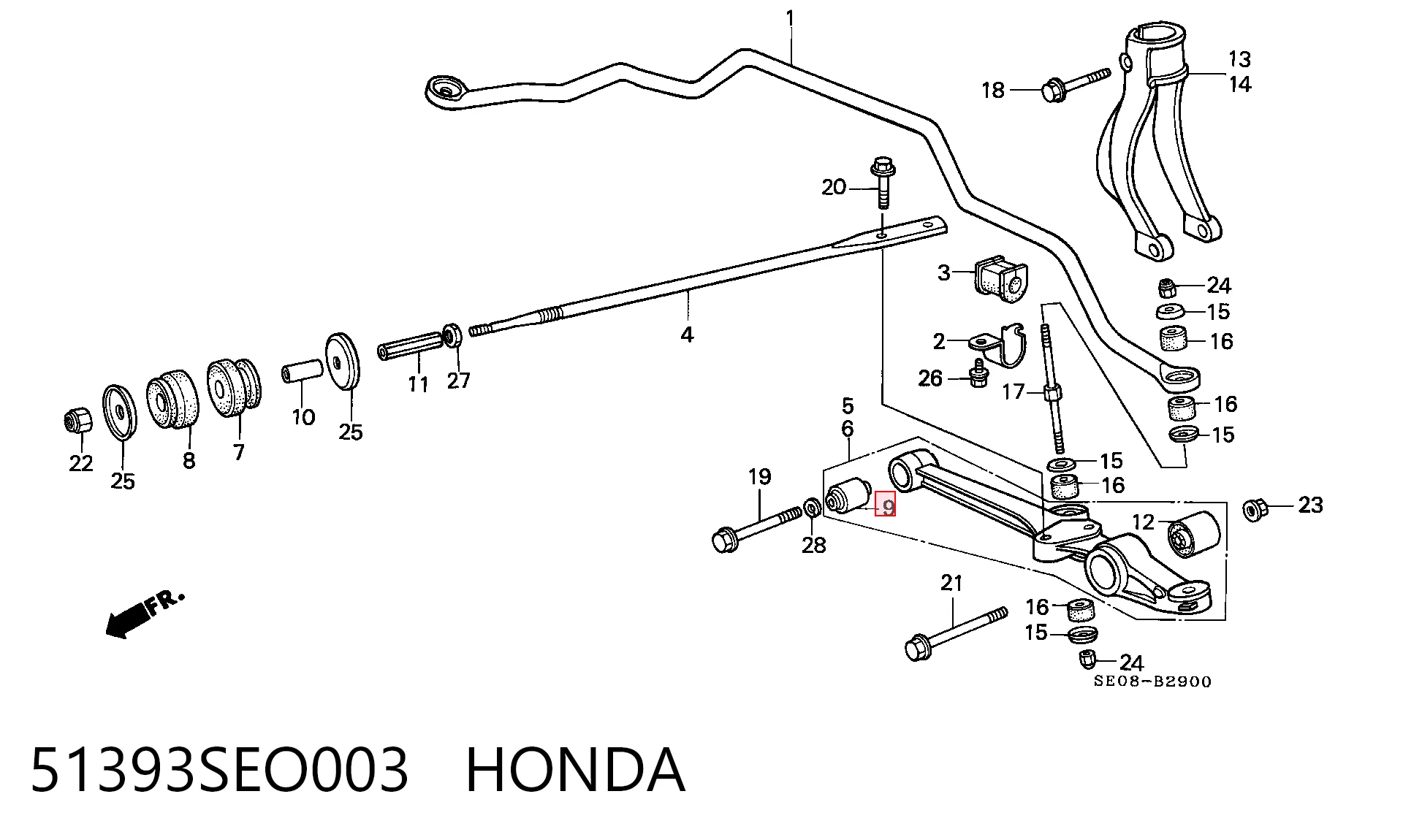 Silentblock suspension Honda Accord III sedán comprar en España