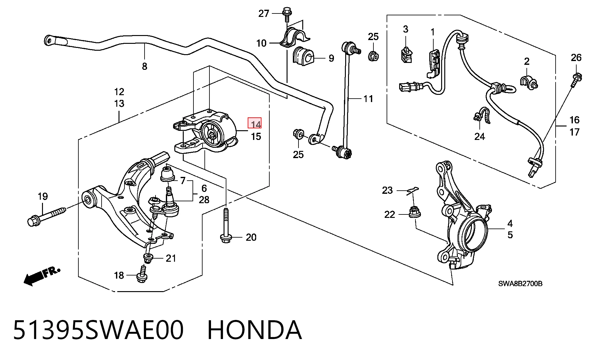 Silentblock de brazo de suspensión Honda CR-V  desde 21,46 €