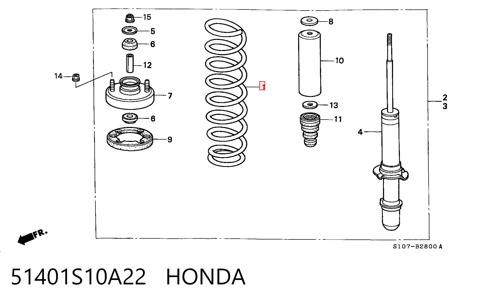 Muelles delantero Honda CR-V  (RD)
