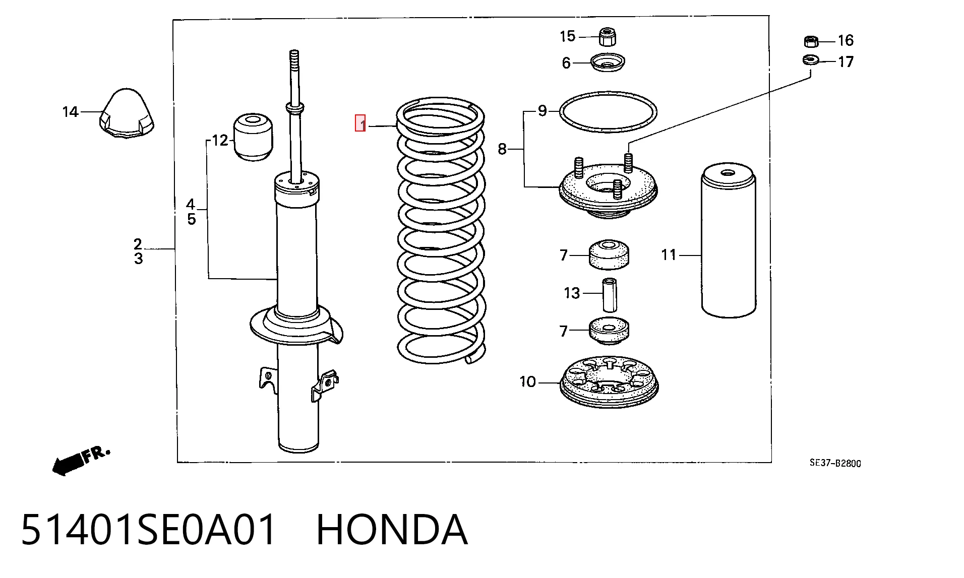 Comprar Muelle delantero Honda Accord III CA4, CA5 a bajo precio