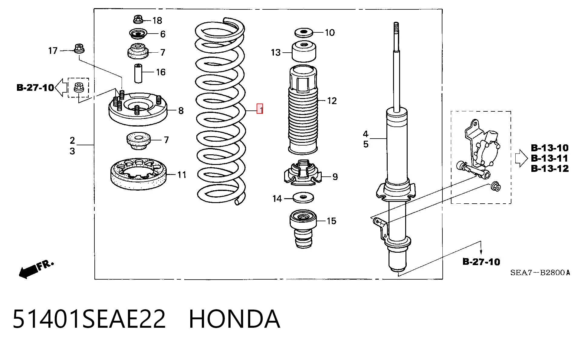 Comprar Muelle delantero Honda Accord VII CL, CM