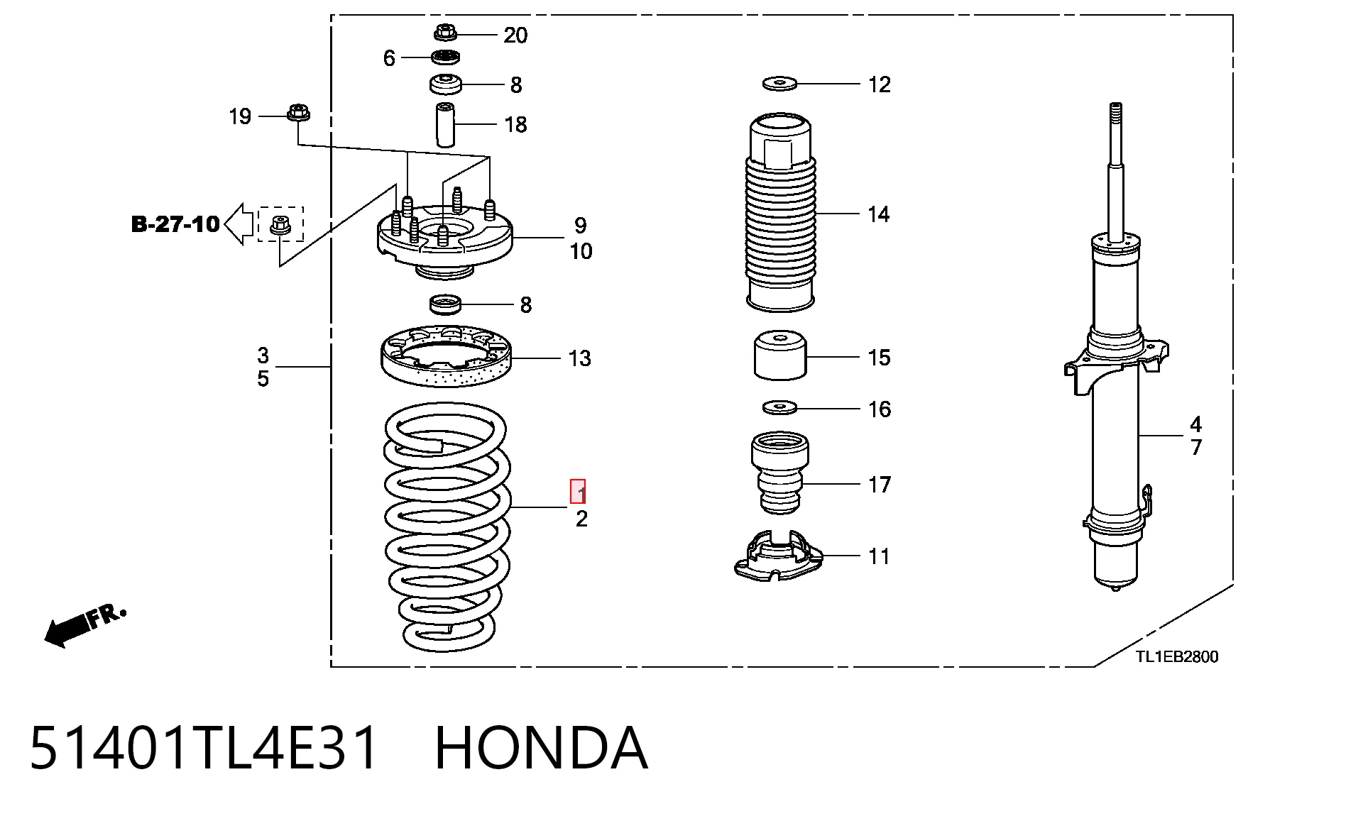 Comprar Muelle delantero Honda Accord VIII CU
