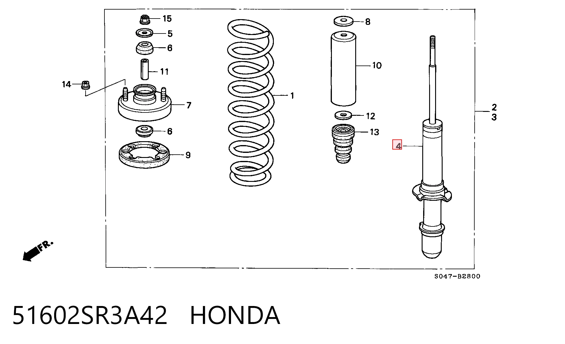 Amortiguador para Honda Civic MA,MB