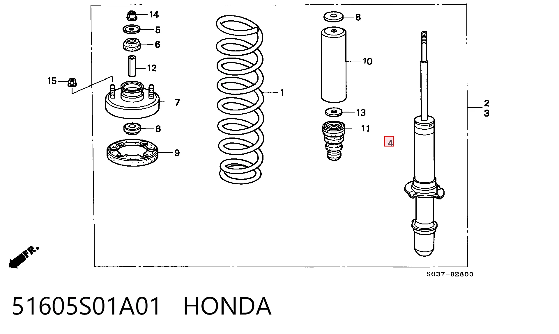 Amortiguador delantero Honda Civic VI hatchback comprar en España
