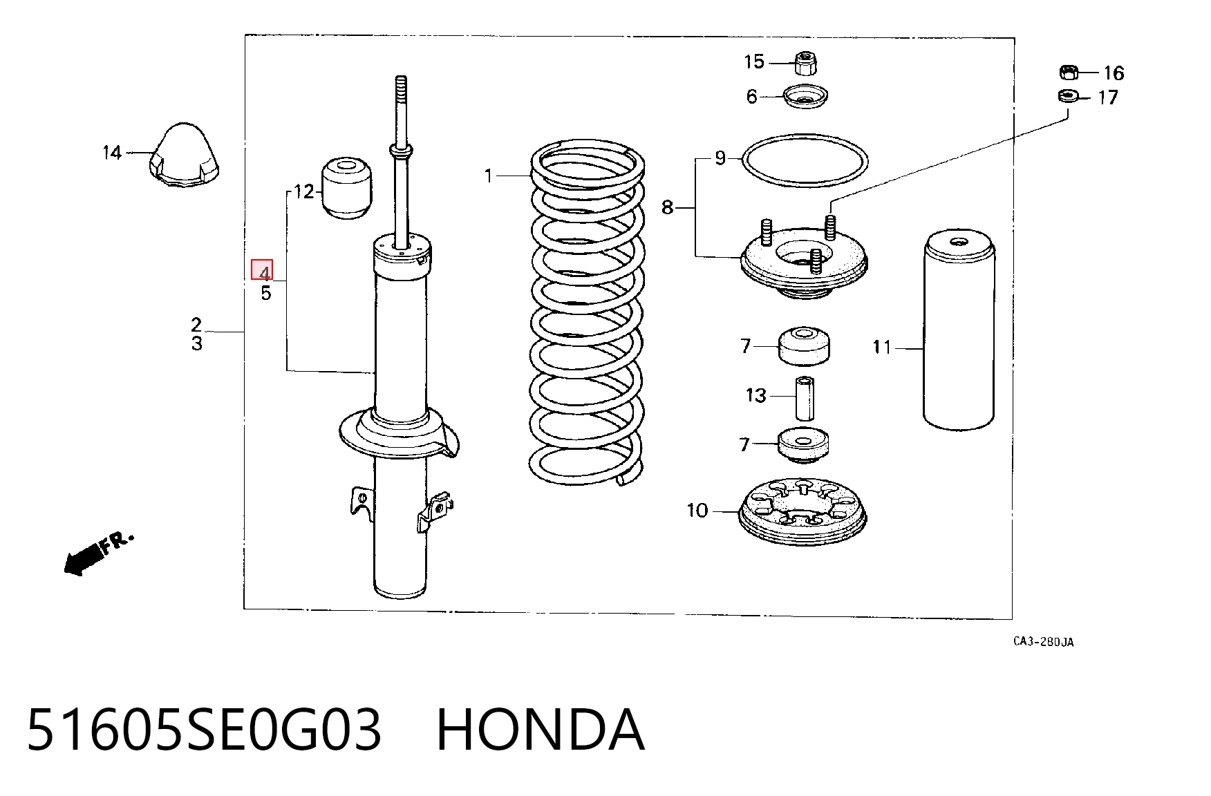 51605SE0G03 Honda