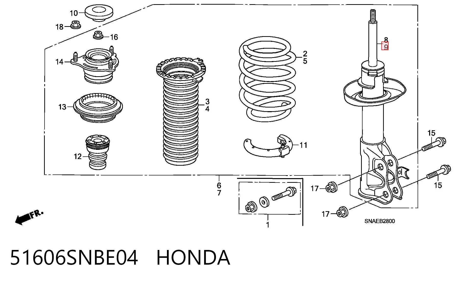 51606SNBE04 Honda