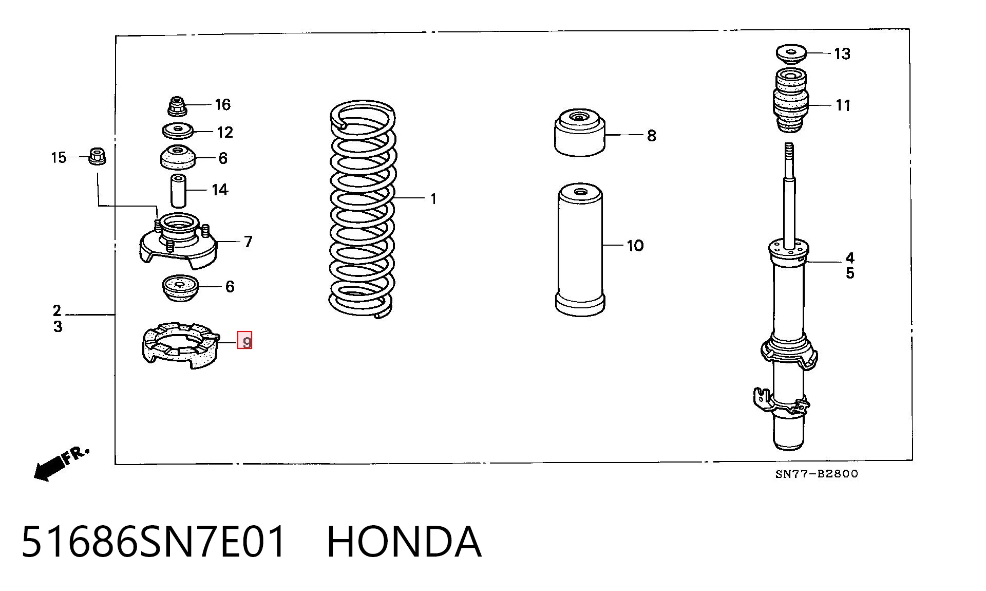 51686SN7E01 Honda