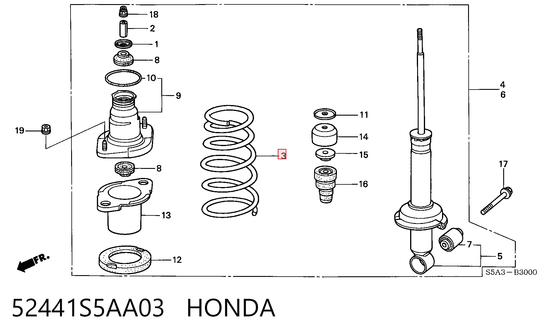 52441S5AA03 Honda