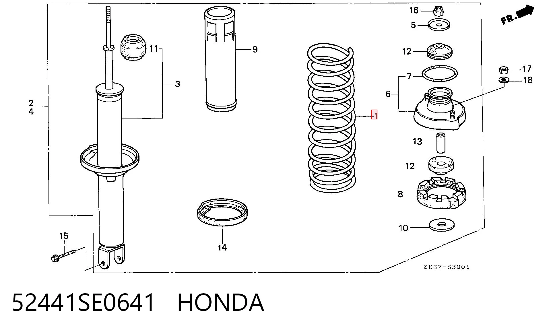 Comprar Muelle trasero Honda Accord III CA4, CA5 a bajo precio