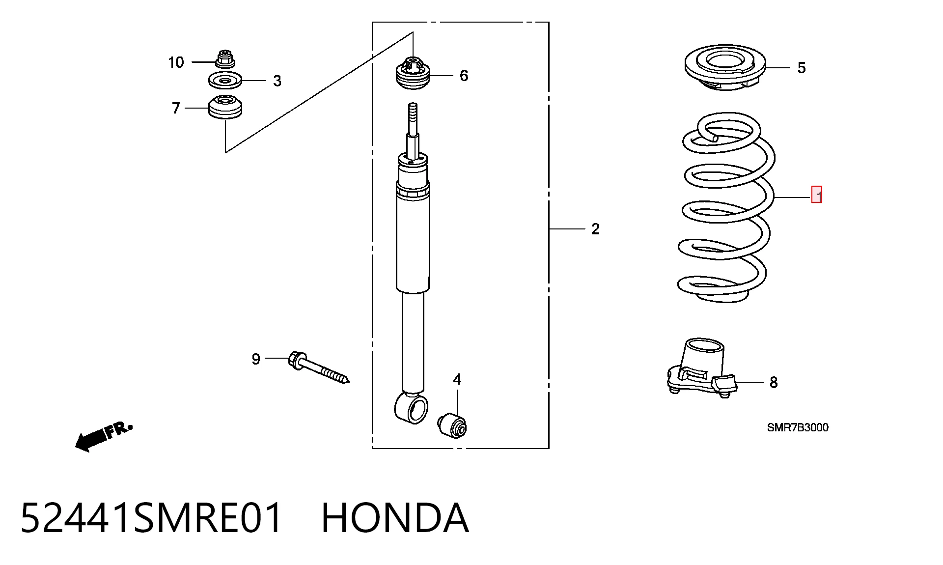 Muelle trasero Honda Civic VIII (2006-2012)