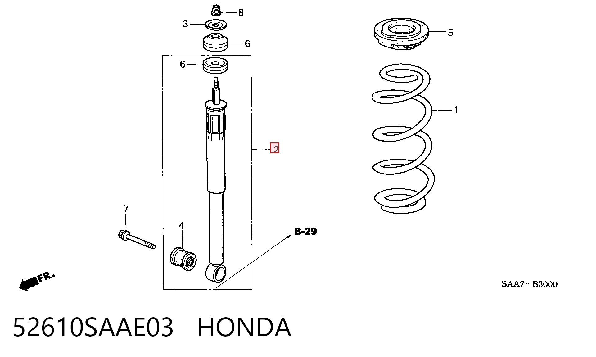 52610SAAE03 Honda