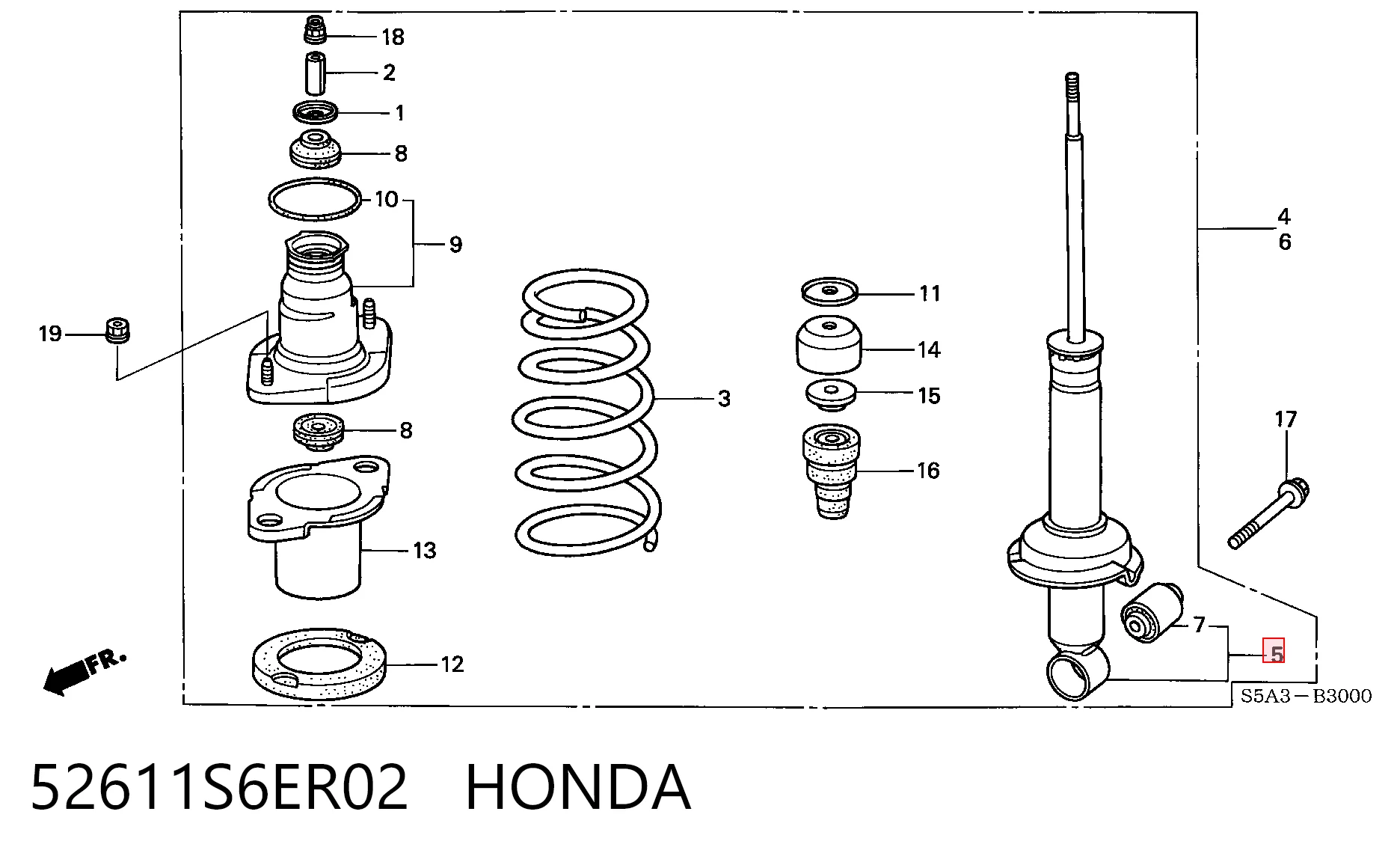 52611S6ER02 Honda