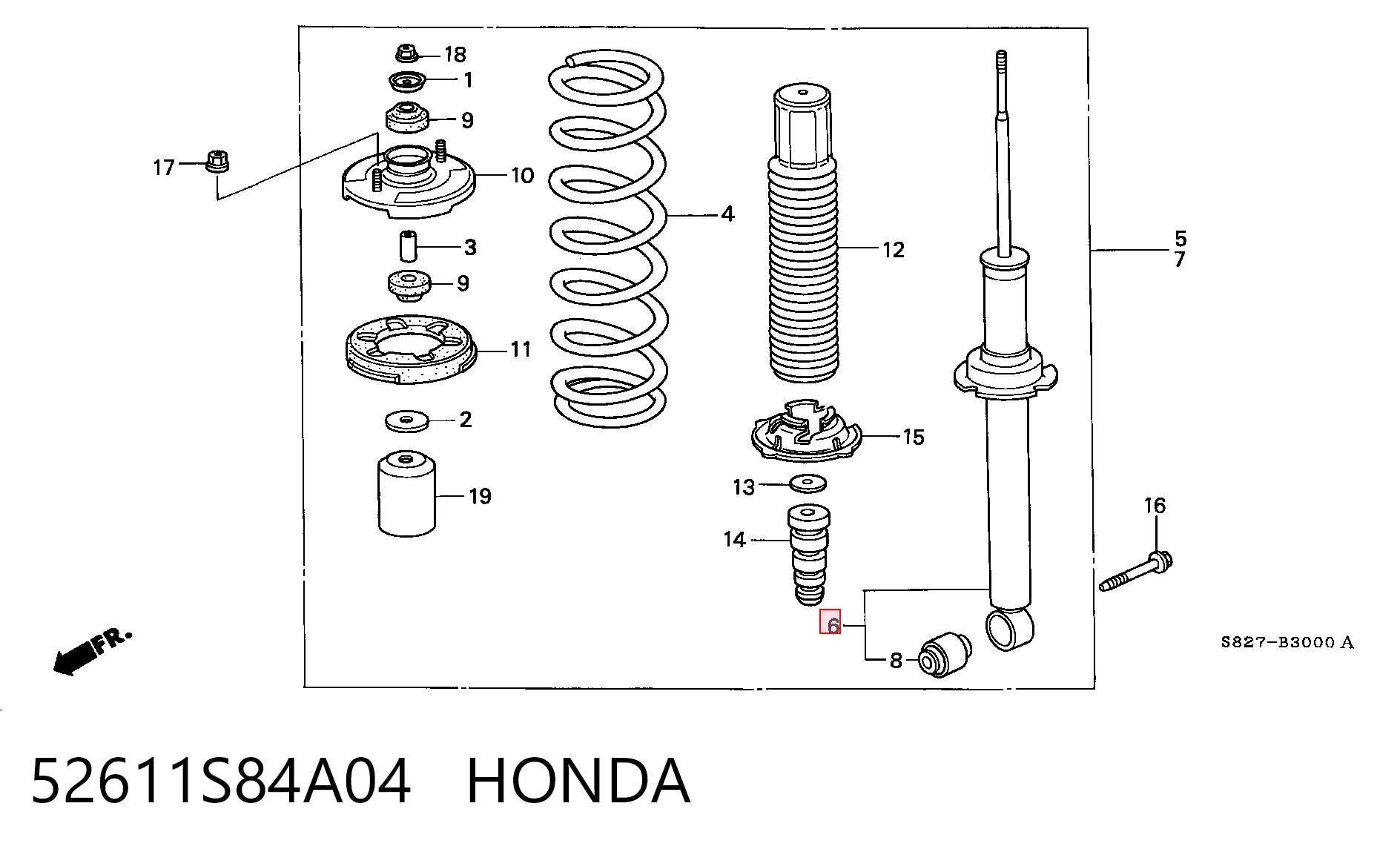 52611S84A04 Honda
