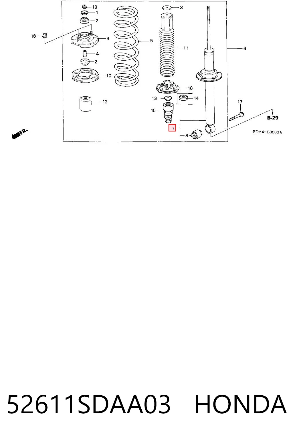 52611SDAA03 Honda