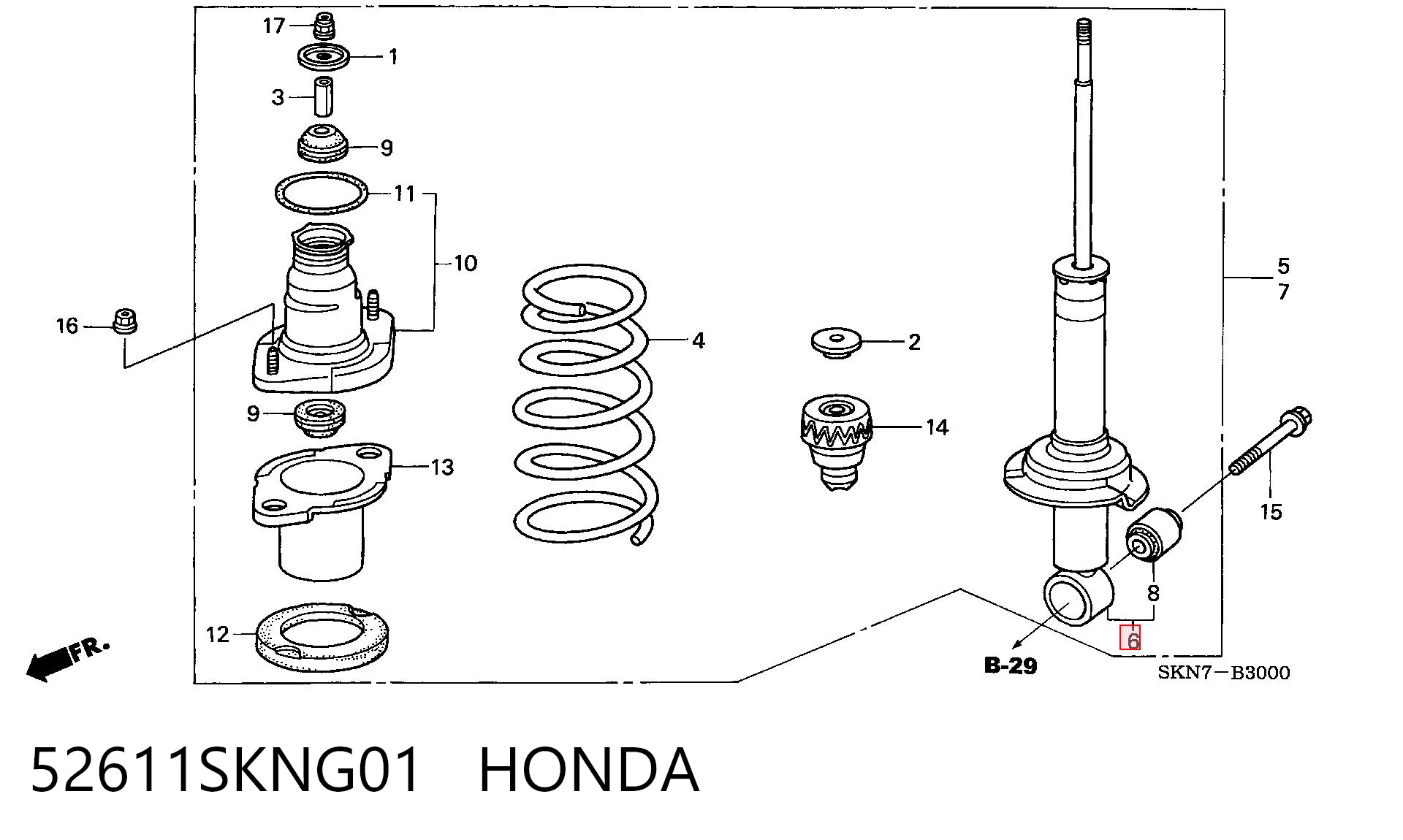 52611SKNG01 Honda