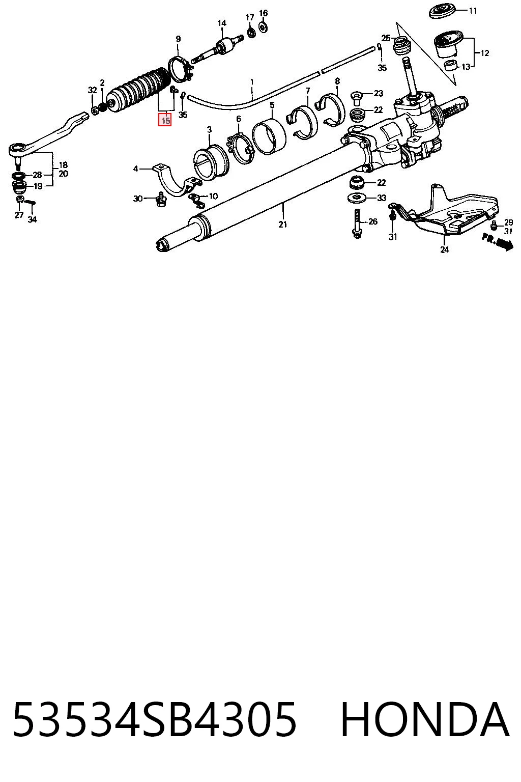Fuelle dirección para Honda Accord CA4, CA5