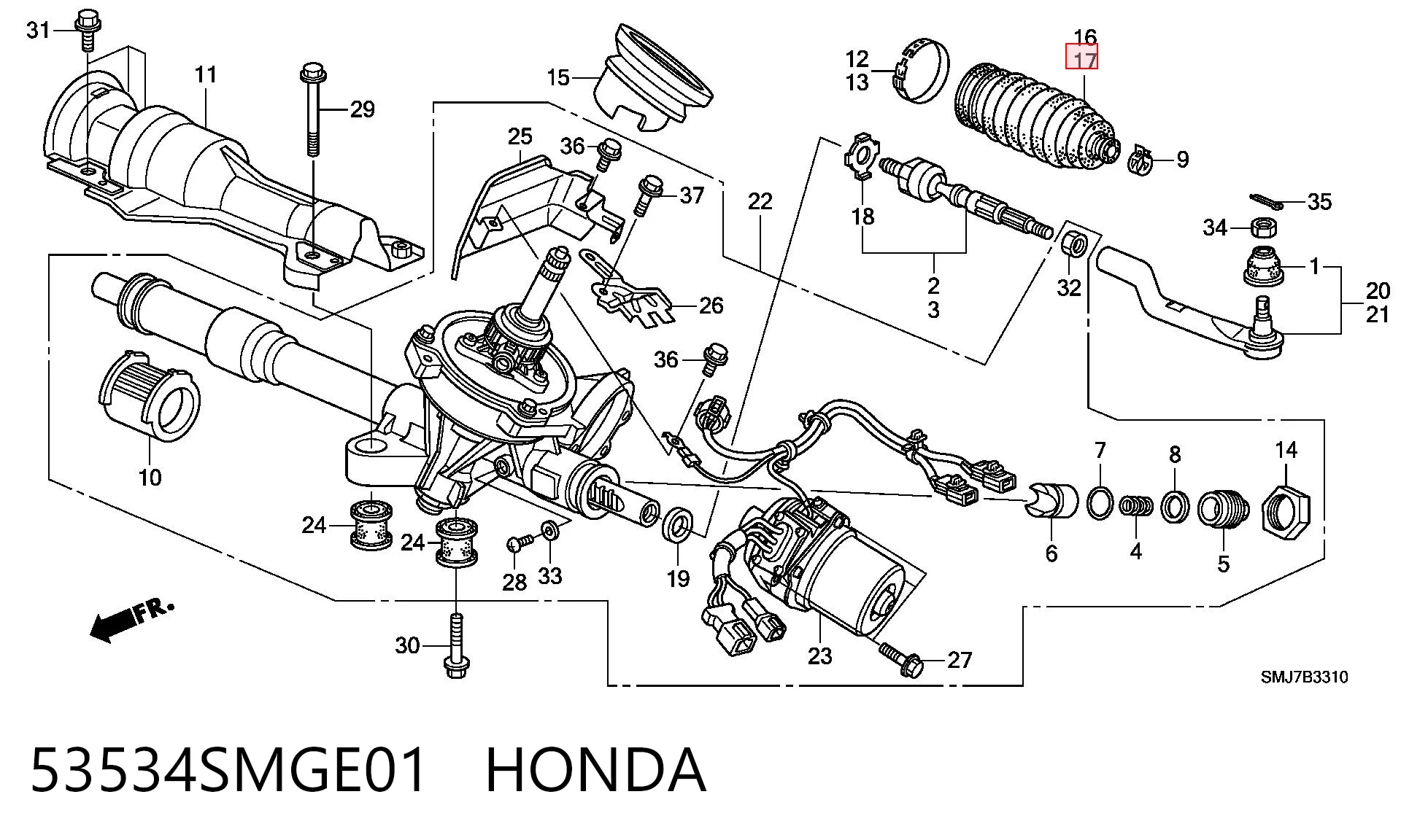 Fuelle dirección Honda Civic VIII (FK, FN)