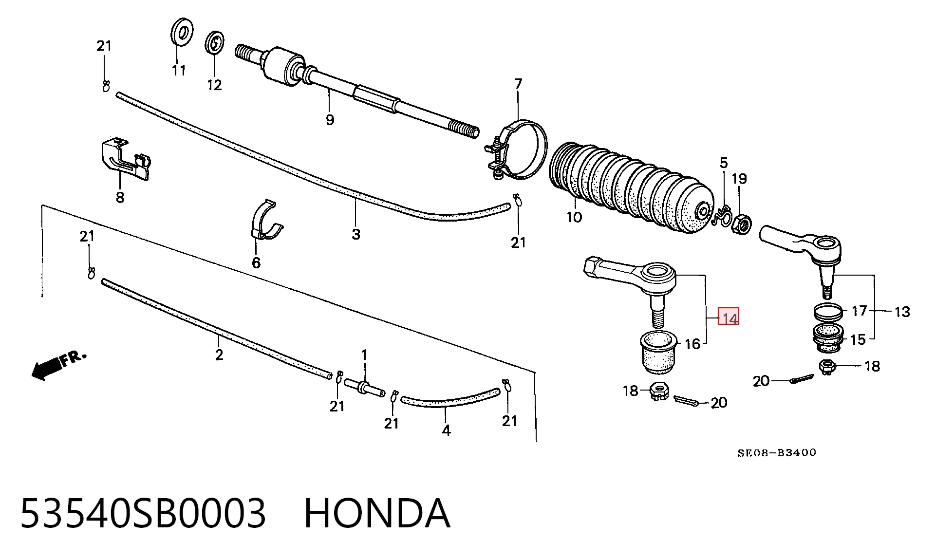 53540SB0003 Honda