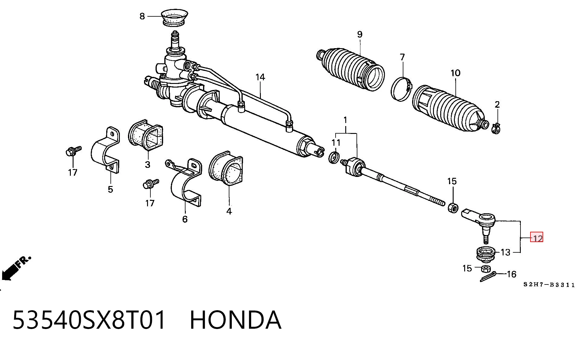 Comprar Rótula exterior de la barra de dirección Honda HR-V  GH a bajo precio