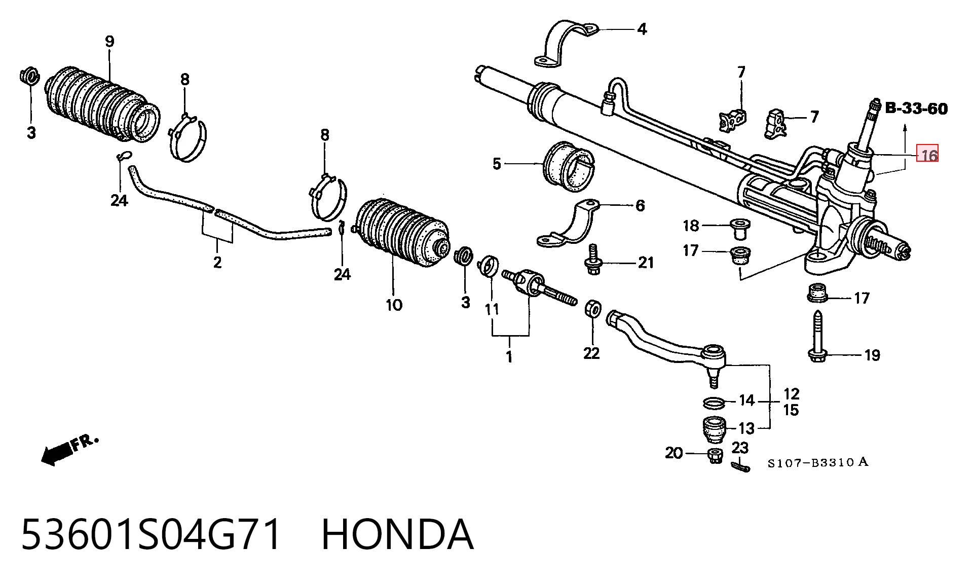 Engranaje de dirección Honda CR-V I SUV (RD) (1995 - 2002) precio, desde 297,84 EUR