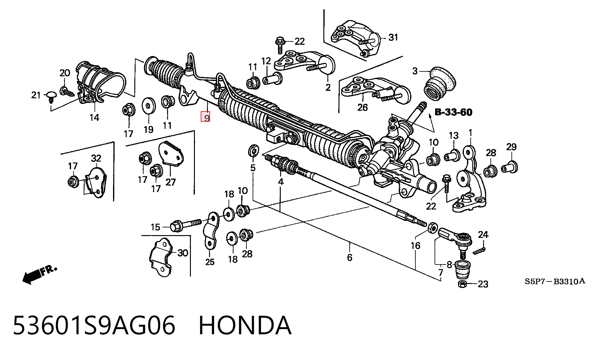 Comprar Cremallera de dirección Honda CR-V II RD