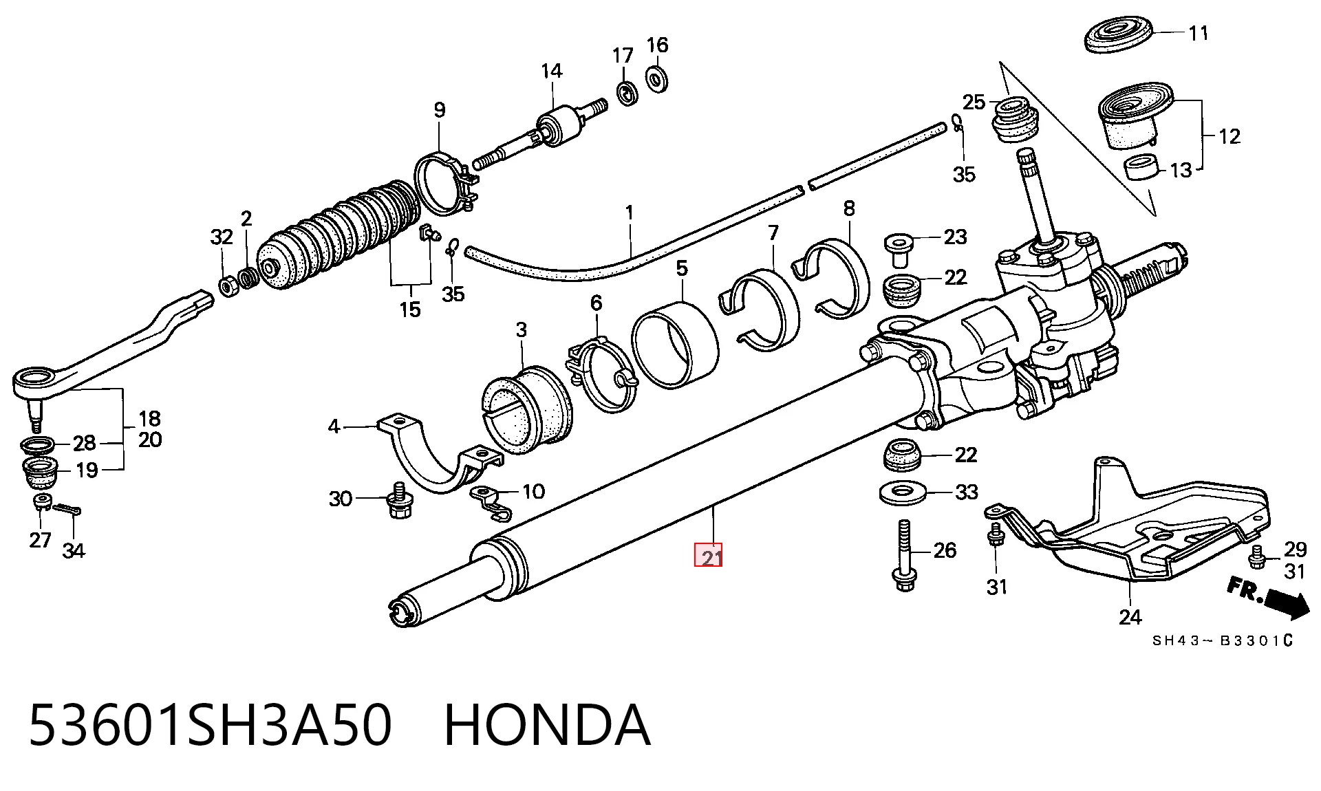 53601SH3A50 Honda
