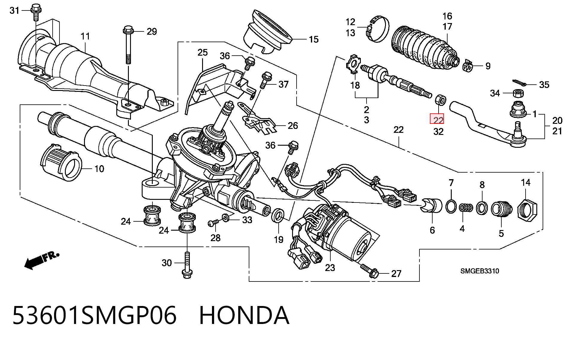 Comprar Cremallera de dirección Honda Civic VIII FN a bajo precio