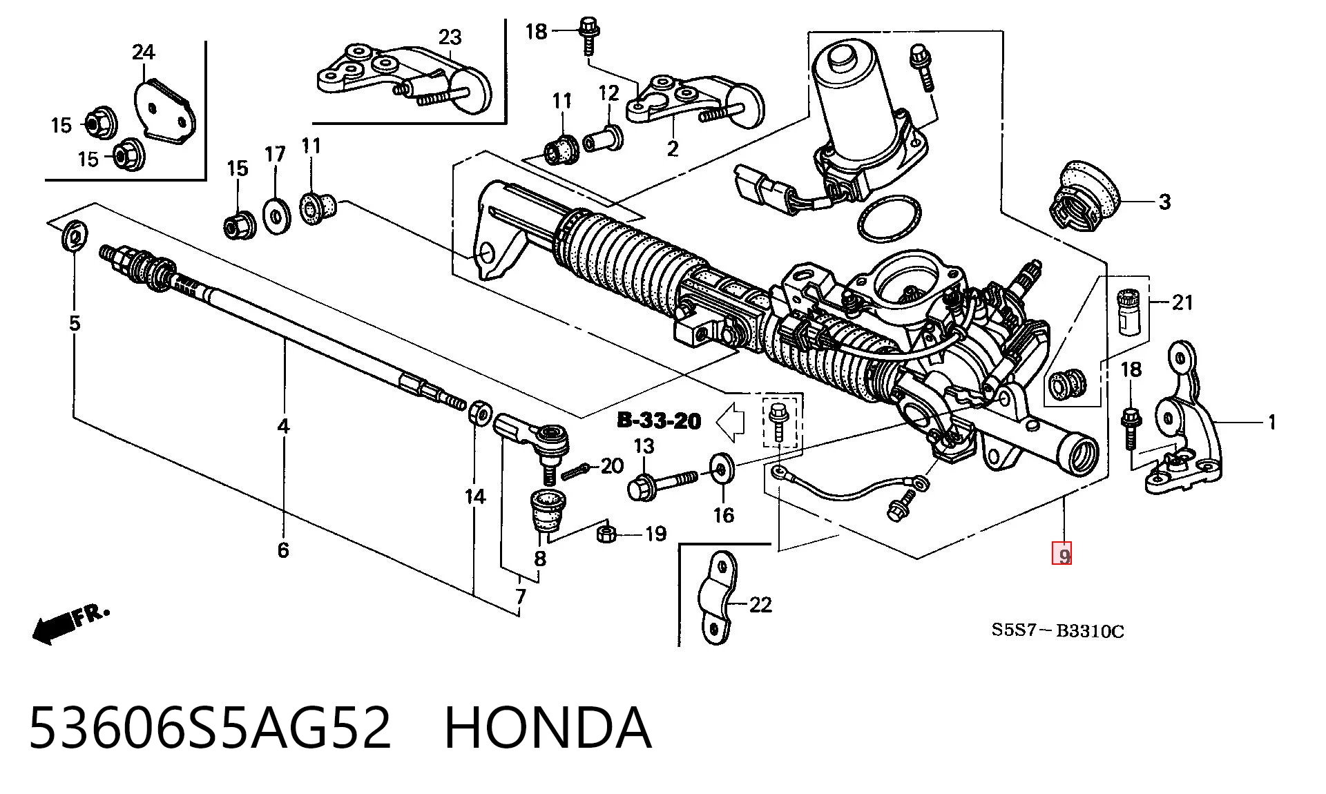 53606S5AG52 Honda