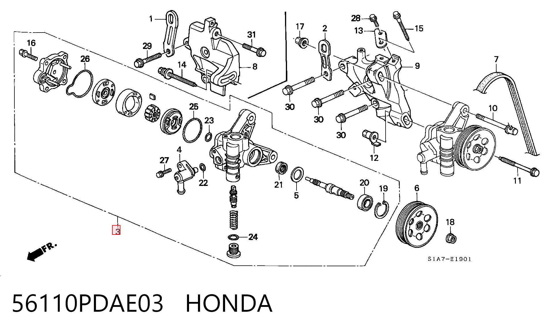 56110PDAE03 Honda