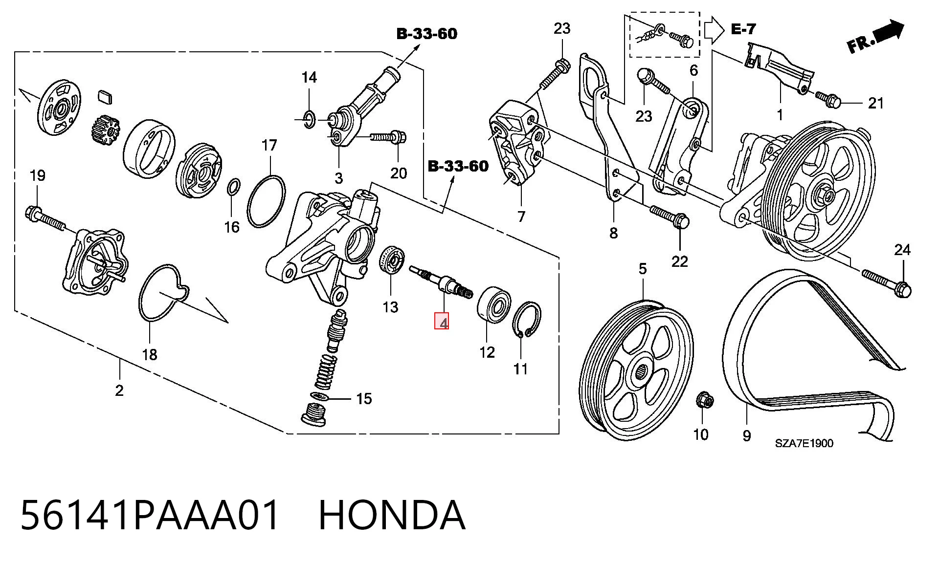 56141PAAA01 Honda Bomba hidráulica de dirección