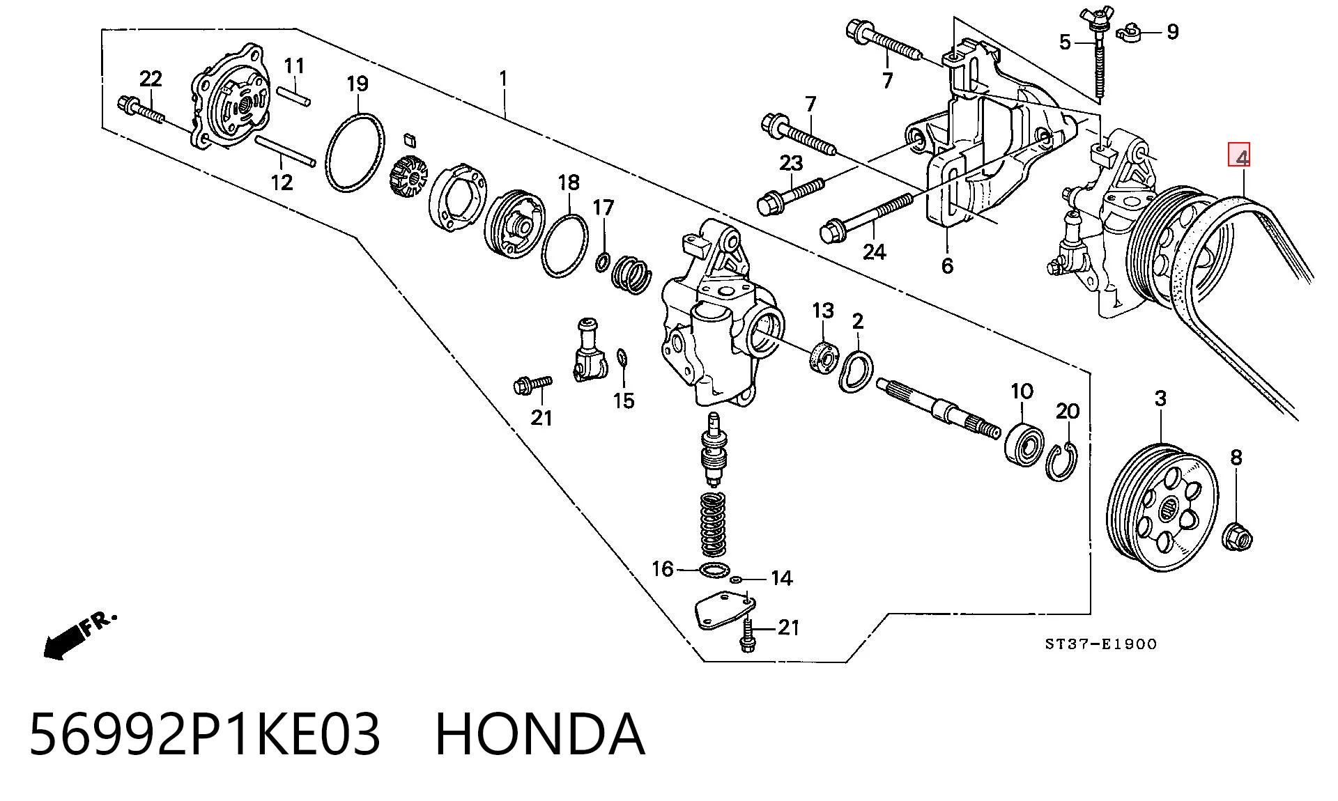 56992P1KE03 Honda