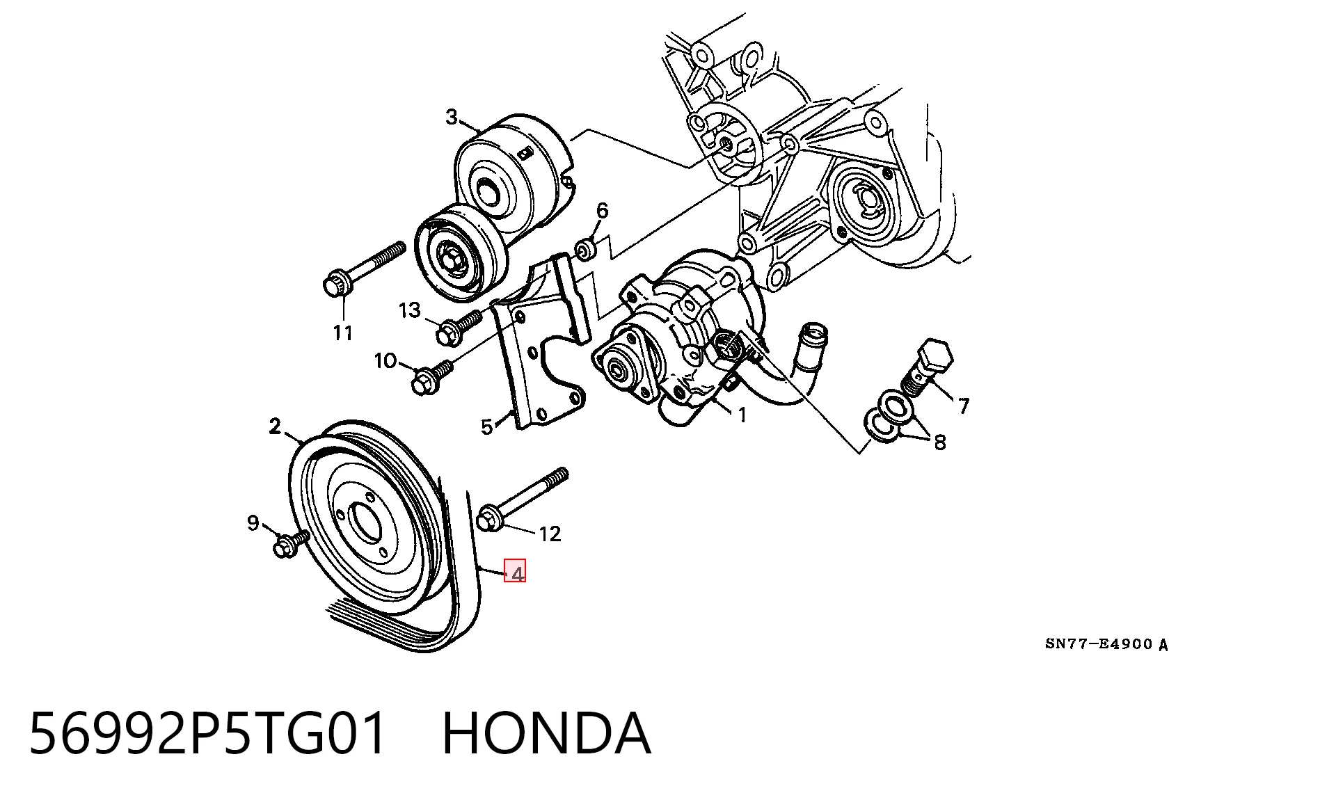 56992P5TG01 Honda