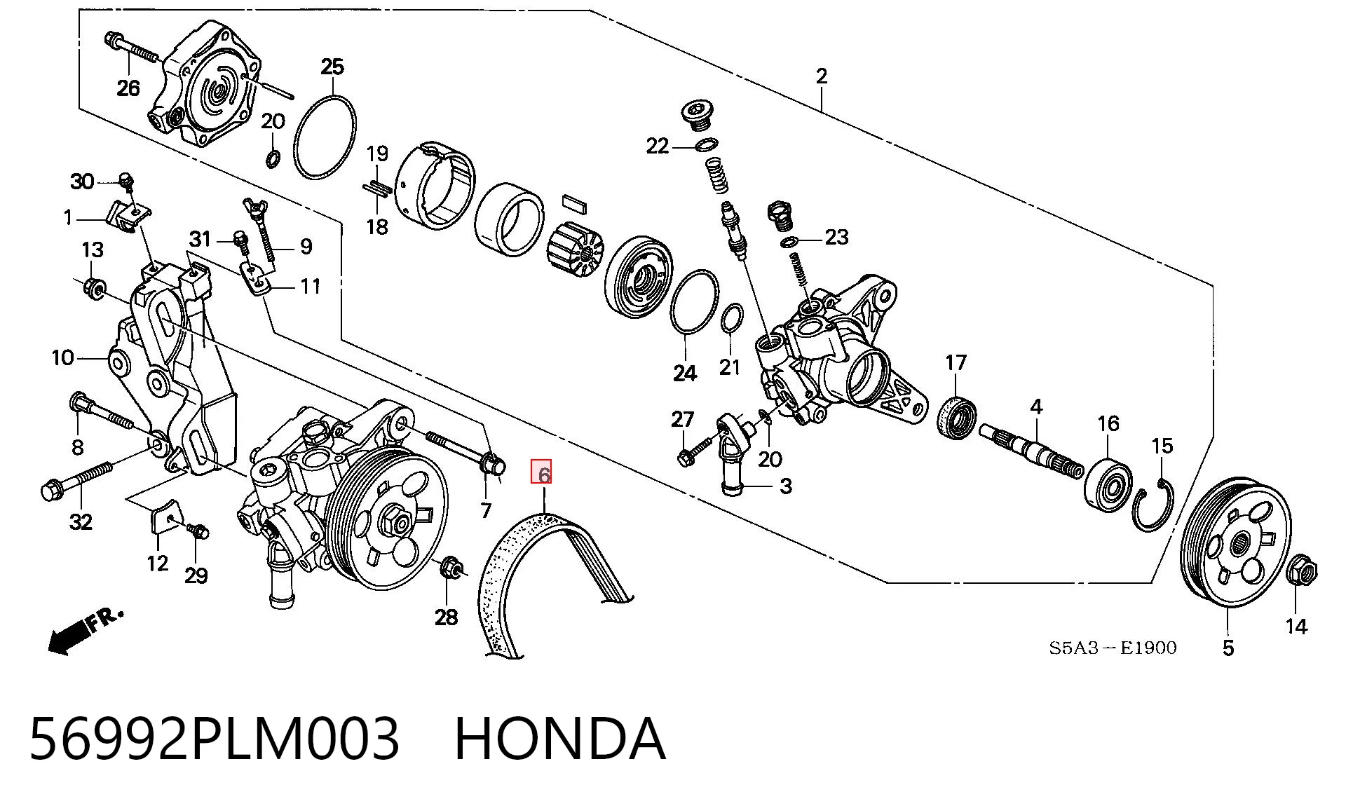 56992PLM003 Honda