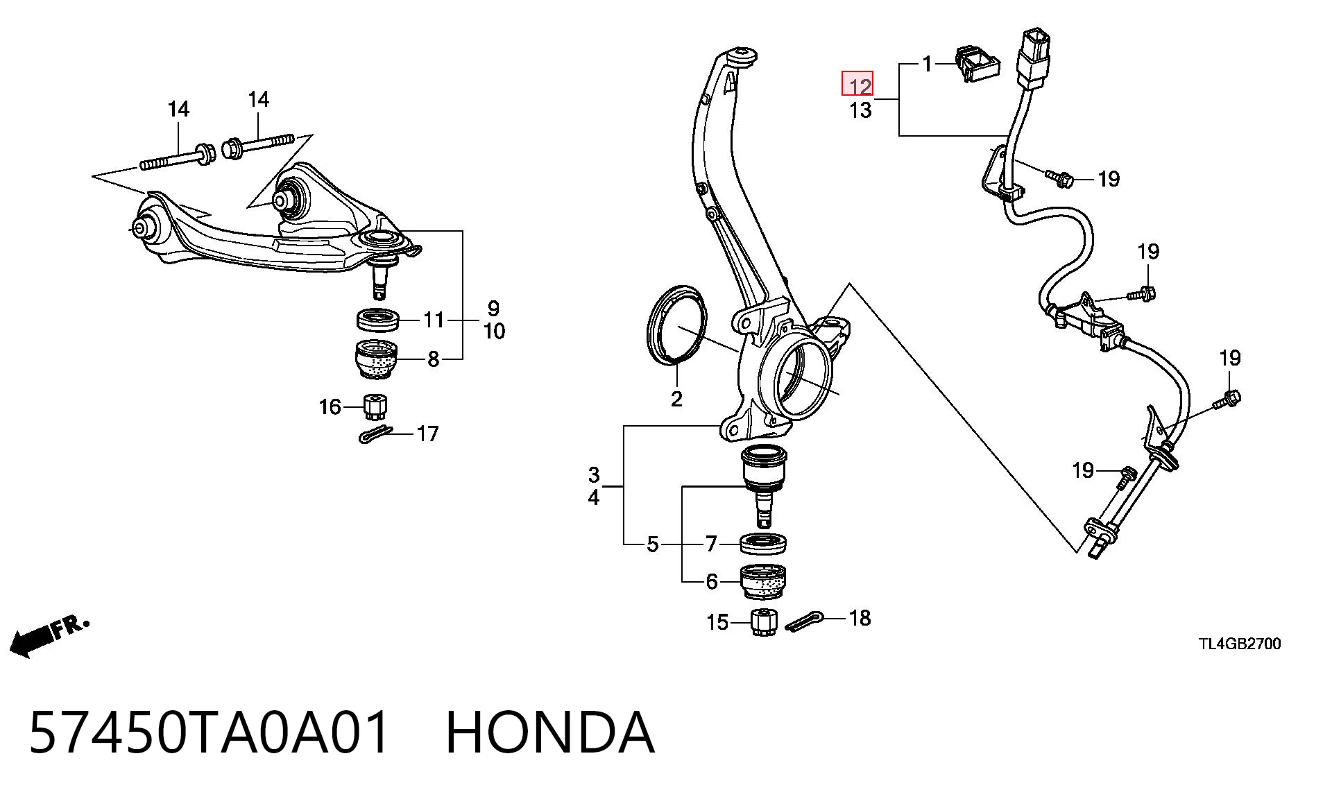 57450TA0A01 Honda