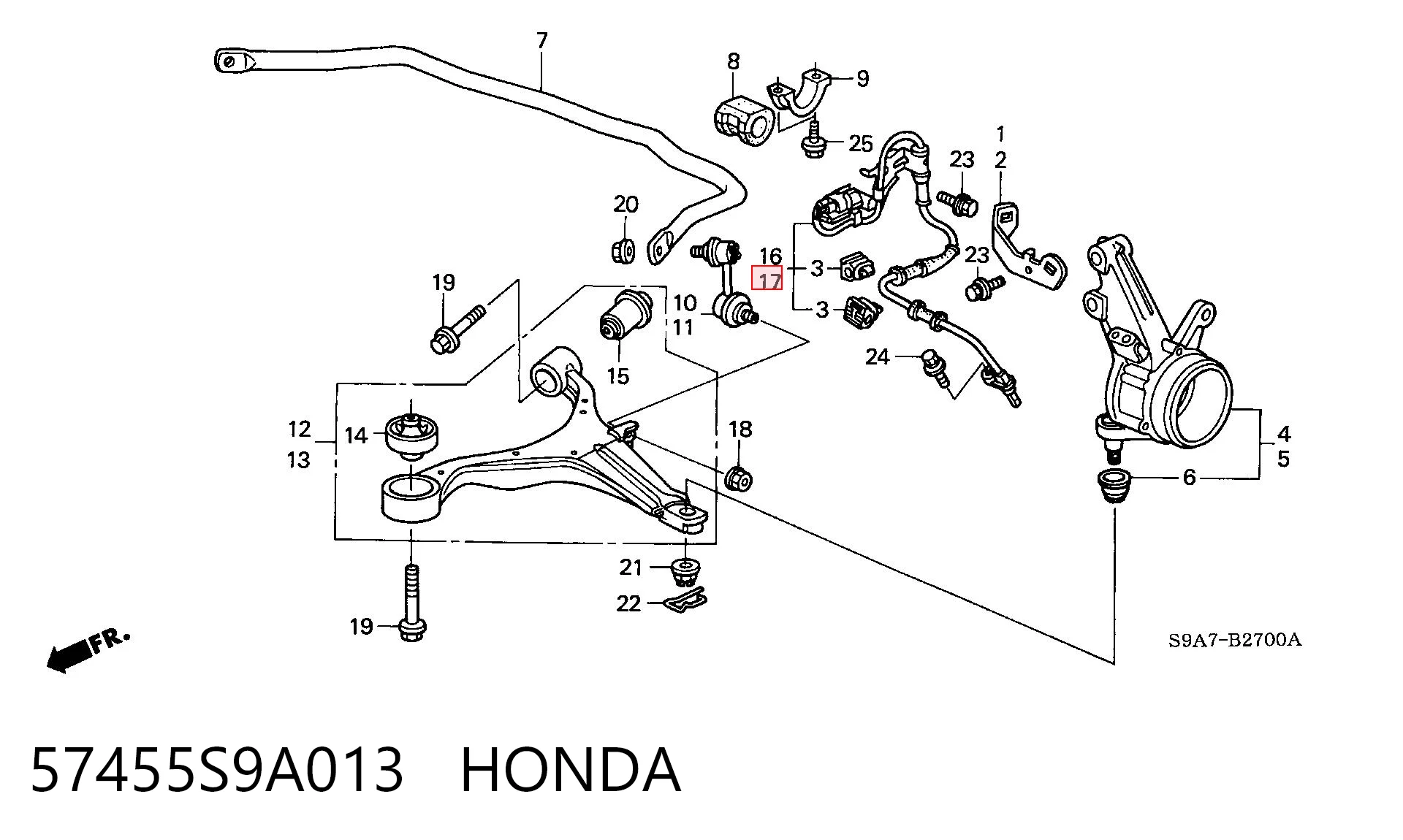 57455S9A013 Honda